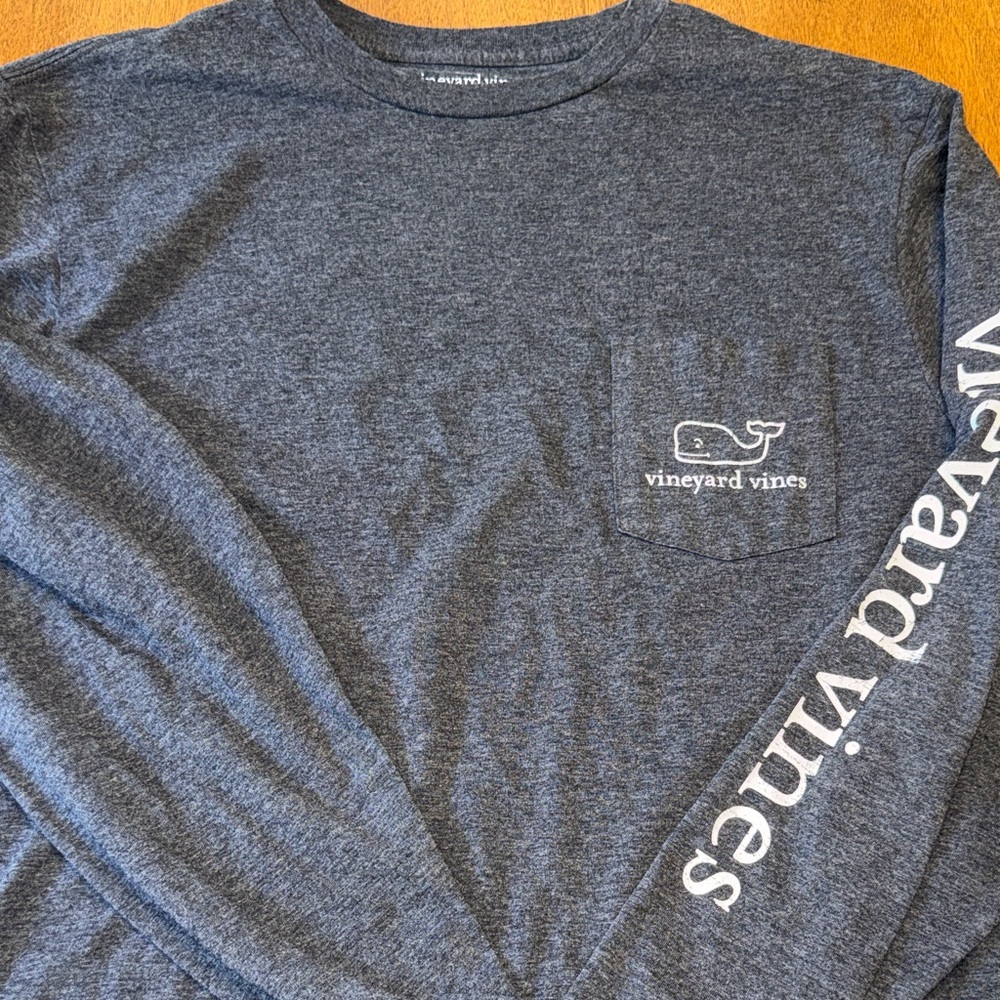 Vineyard Vines Men's Charcoal Grey | Long Sleeve T | Men’s M